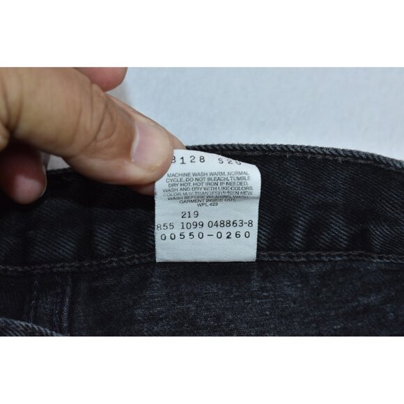 Levis 550 Men's Jeans Size 36x36 Black Straight Leg Denim Relaxed Fit Vintage - Picture 15 of 16